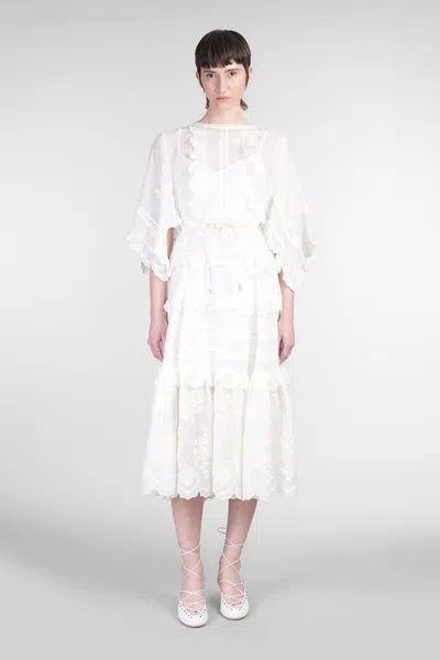 Zimmermann Dress Woman In White Cotton
