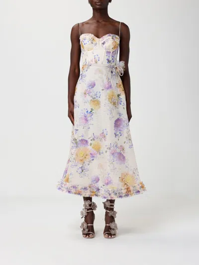 Zimmermann Dress  Woman Color Beige In Multi