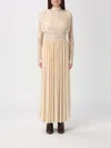 Zimmermann Ruched Stretch-jersey And Lace Maxi Dress In Neutral