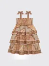 Zimmermann Awaken Kids Tiered Dress In Brown