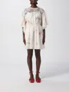 Zimmermann Lucky Mini Dress In Neutral