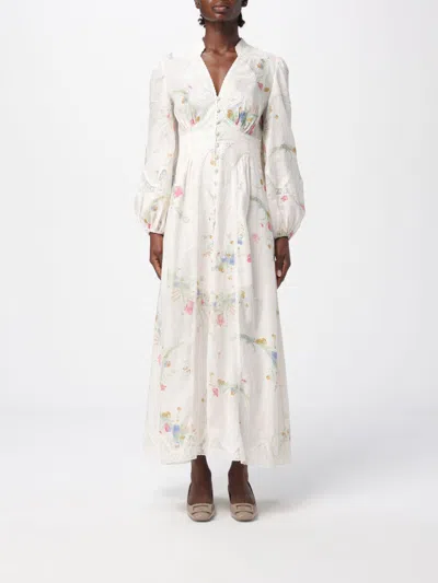 Zimmermann Lucky Midi Dress In White