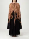 Zimmermann Hypnotic Paisley Long Sleeve Dress With Removable Cape In Multi