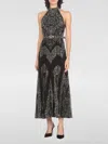Zimmermann Sunray Belted Pleated Paisley-print Recycled Georgette Midi Dress In Schwarz