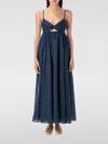 Zimmermann Front Twist Long Dress In Blue