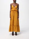 Zimmermann "rhiannon" Dress In Gold