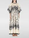 Zimmermann Cream Floral Habotai Silk Rhiannon Maxi Dress In Multi