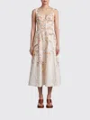 Zimmermann Luna Buttoned Picnic Dress In Cream Songbird In Neutral