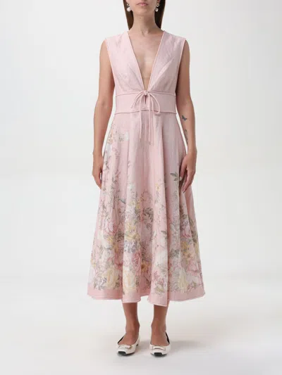 Zimmermann Dress  Woman Color Pink In 粉色