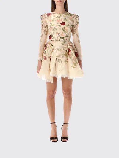 Zimmermann Womens Cream Cascade Hypnotic Lace Linen And Silk Mini Dress In Multi