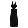 Zimmermann Rhiannon Plunge Halter Maxi Black