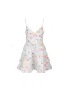 Zimmermann Lucky Lace-trimmed Floral-print Linen Mini Dress