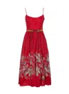Zimmermann Rhiannon Belted Paisley-print Cotton-voile Midi Dress