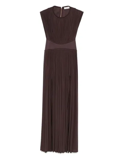ZIMMERMANN ZIMMERMANN 'ILLUMINATE COLUMN' BROWN LONG DRESS