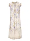 Zimmermann Women Lilac Floral Viscose Dawning Midi Dress In Multi