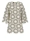 Zimmermann Minikleid Aus Guipure-spitze Aus Einer Baumwollmischung Mit Muschelsaum In Beige