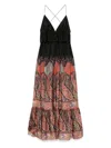 Zimmermann Rhiannon Ruffle Maxi Skirt In Multi