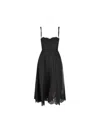 Zimmermann Hypnotic Picnic Belted Lace-trimmed Linen And Silk-blend Midi Dress In Black