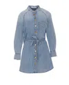 Zimmermann Scoop Dress With Waist Belt And Pockets In Blue