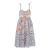 Zimmermann Blue Printed Dress In Blue