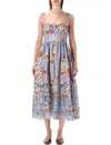 Zimmermann Floral Mini Dress In Blue