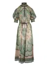 Zimmermann Wanderlust Billow Dress In Green