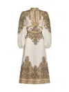 Zimmermann Dresses In Khaki Paisley