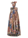 Zimmermann Women Silk Dress With Patch Paisley Print In Multi