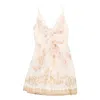 Zimmermann Hypnotic Linen And Silk Mini Dress In Neutral
