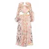 Zimmermann Daylight Billow Ruffled Cutout-detail Floral-print Maxi Dress In Multi