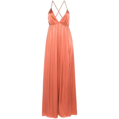 Zimmermann Silk-satin Maxi Dress In Antique Rose