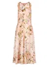 Zimmermann Acacia Broderie Midi Dress In Pink