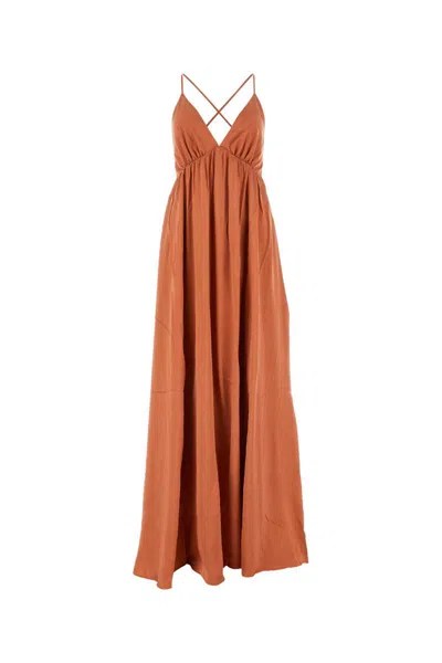 Zimmermann Sleeveless Satin Slip Maxi Dress In Pink