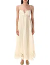 Zimmermann Embroidered Dress Coco In Neutral