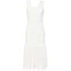 Zimmermann Womens Ivory Square-neck Cut-out Linen Midi Dress In White