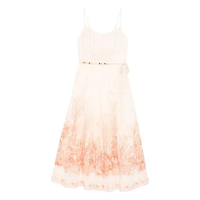 ZIMMERMANN DRESSES WHITE, PINK