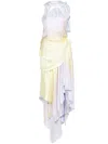 Zimmermann Harmony Draped Silk Midi Dress In Yellow
