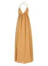 Zimmermann Open-back Silk Maxi Dress In Beige