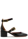 Zimmermann Eddie 55 Glossed Leather Mary Jane Pumps In Black