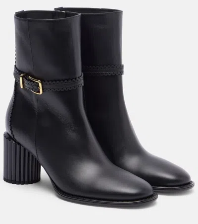 Zimmermann Eddie 70 Leather Ankle Boots In Black