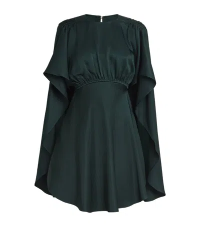 Zimmermann Eden Cascading Mini Dress In Green