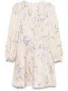 Zimmermann Eden Belted Flip Printed Mini Dress In Neutrals