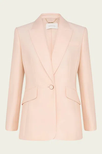 Zimmermann Eden Tailored Jacket In Macadamia