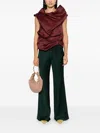 Zimmermann Eden Satin-twill Flared Pants In Green