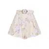 Zimmermann Eden Floral Tuck Shorts