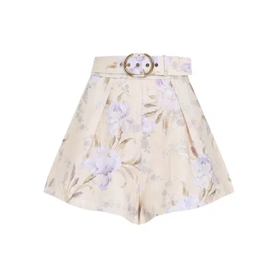 Zimmermann Eden Tuck Shorts Women In Beige