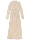 Zimmermann Ruched Stretch-jersey And Lace Maxi Dress In Nude