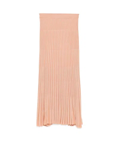 Zimmermann Elastic Waist Skirt In Blush Beige