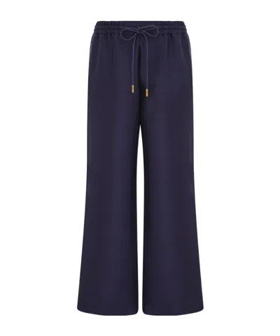 Zimmermann Elastic-waist Trousers In Blue