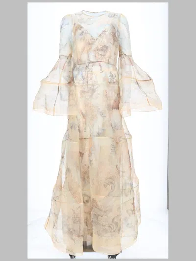 Zimmermann Elegant Silk Mini Dress In Sand